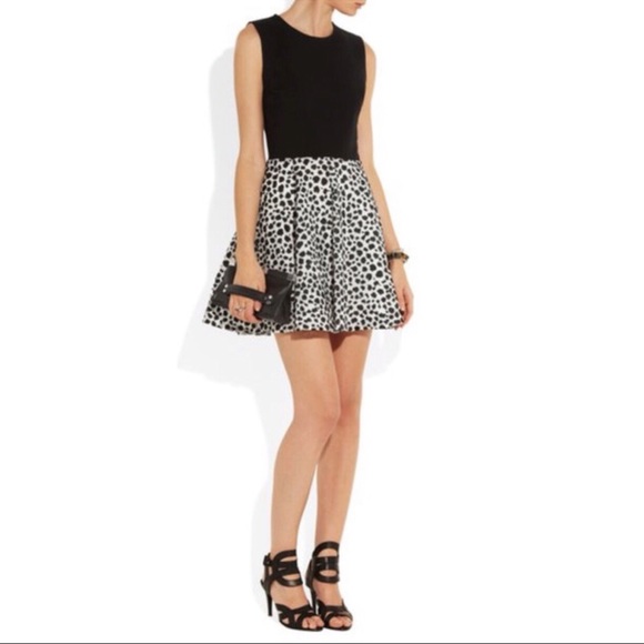 DVF Jeannie Embroidered Gauze and Jersey Dress - Picture 2 of 6